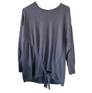 Loft Outlet Heather Gray Side Tie Sweater